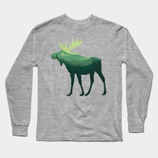 moose lover,moose gift animal moose nature in alaska elk Long Sleeve T-Shirt